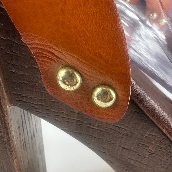 Vintage Mossimo Faux Wooden Heels with Orange Strap - Picture 10 of 15